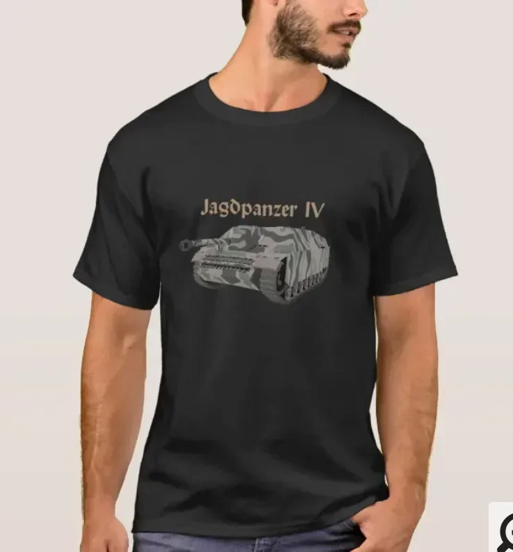 Wehrmacht Panzer Jagdpanzer IV Tank Destroyer T-Shirt 100% Cotton O-Neck Summer Short Sleeve Casual Mens T-shirt Size S-3XL