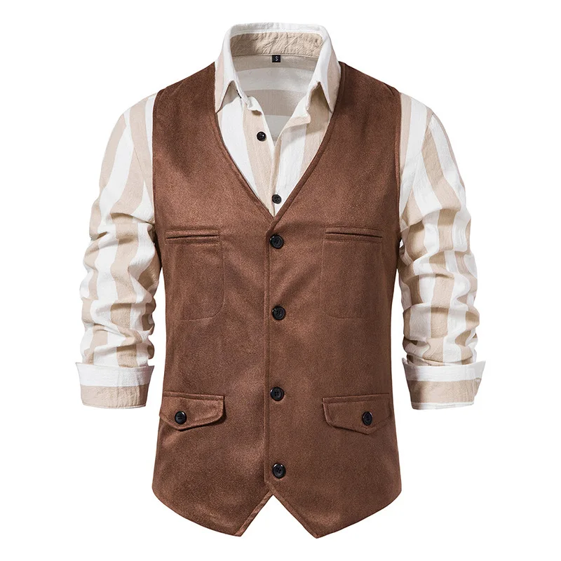 

1284Lapel winter vest Amazon groomsmen tweed suit vest