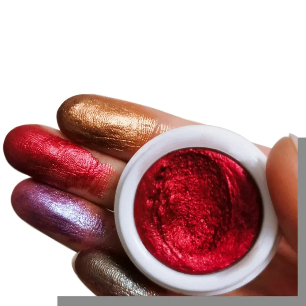 Puré de patatas sombra de ojos camaleón de Metal paleta de maquillaje sombra de ojos brillo sombra de diamante pigmento brillante un solo Color para niñas