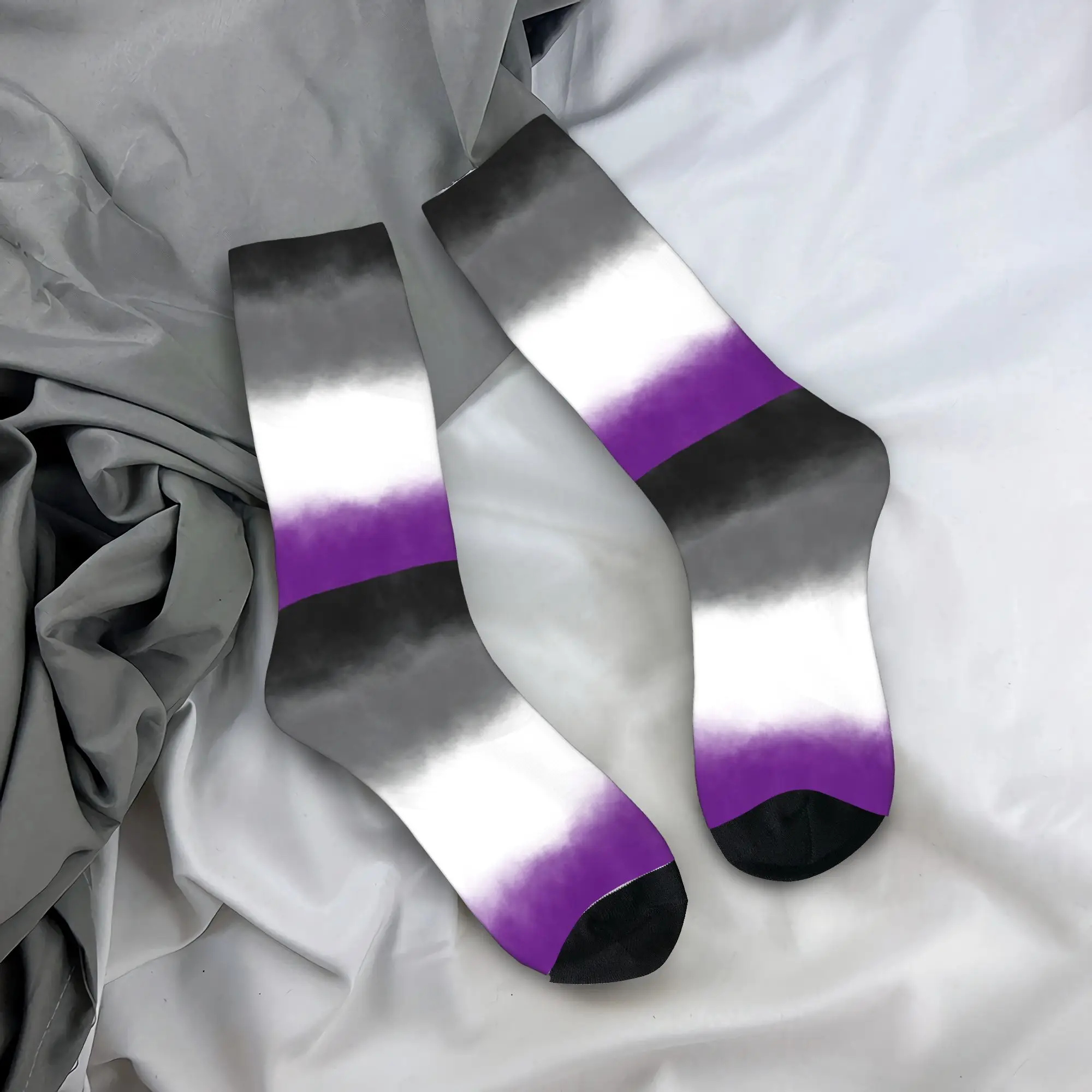 

Asexual Pride !! Socks Autumn Stockings Kawaii Unisex Men Soft Socks Pattern Running Sports Non Slip Socks