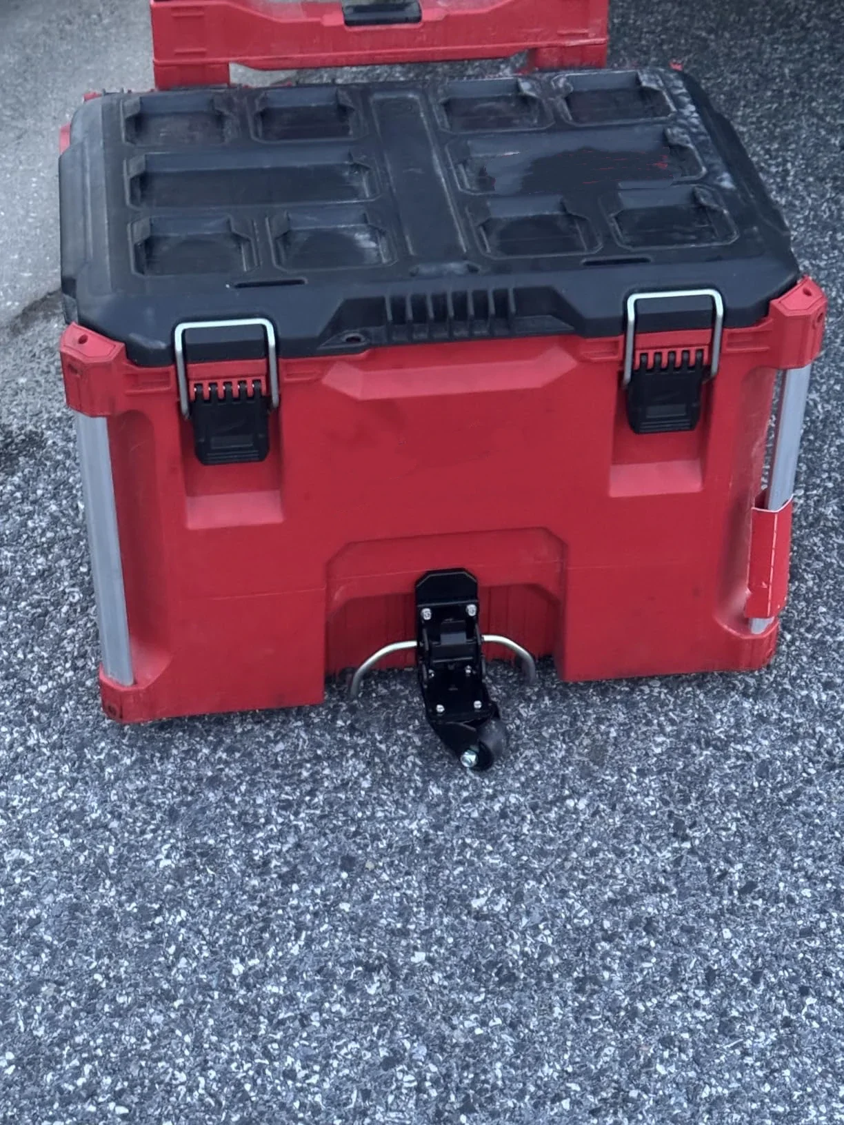Suitable for Milwaukee Upgraded Steel Structure front Wheels, Packaging Caster kit Packout Rolling Tool Box-packaging Tool Box