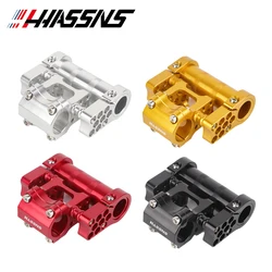 HASSNS Folding Bike Stem Bmx Handlebar Double Table 25.4 Bicycle Bridge Handle Bar Short Power Cycling Rod Adjustable Stem Riser