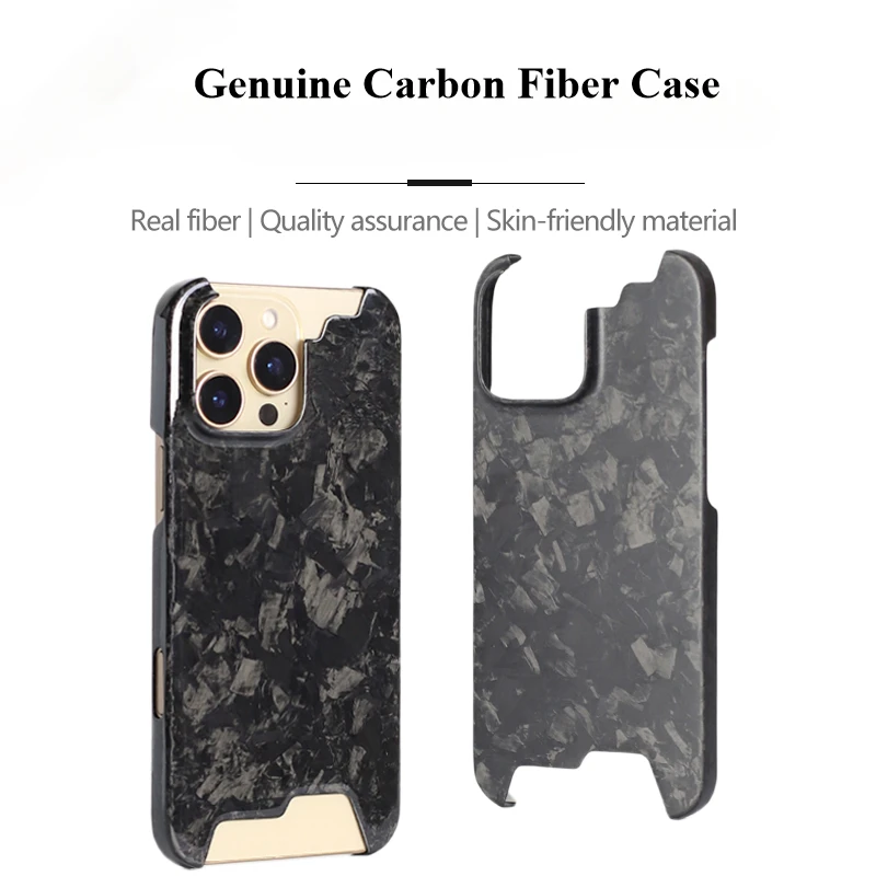 Genuine Forged Carbon Fiber Case For iphone 16 15 Pro Max Matte Glossy Forging Irregular Ultra Thin Explosion-proof Back Cover