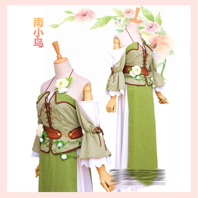 Costume de Cosplay Minami Kotori, en stock, Costume de fée fleurie, robe indétectable