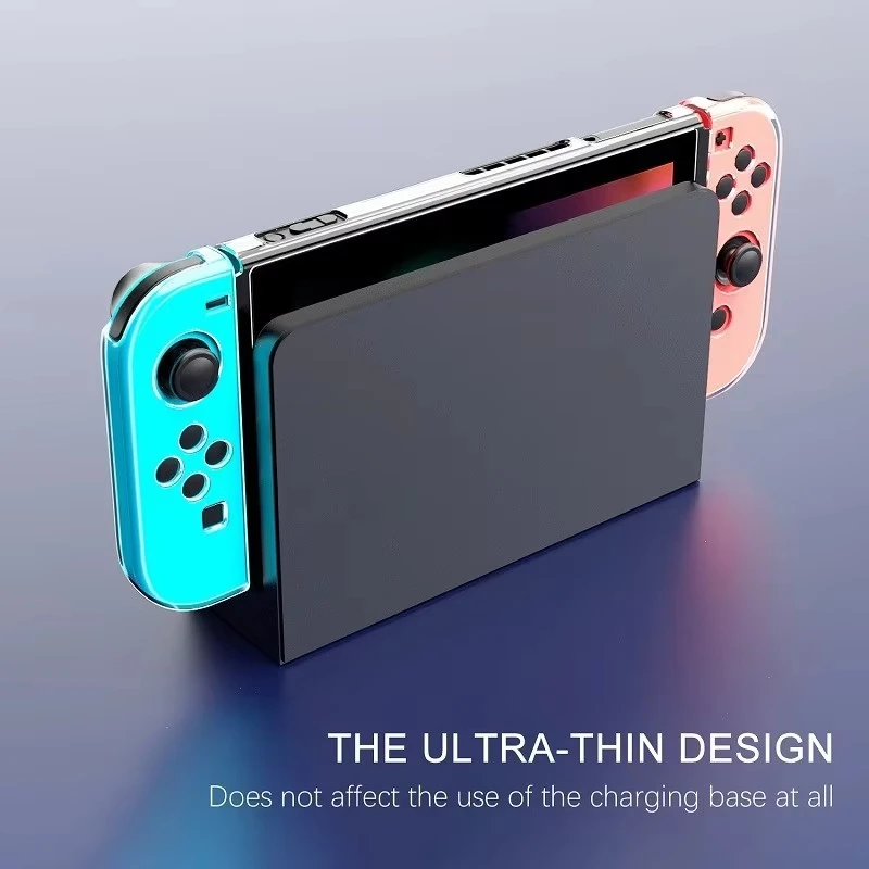 3 In 1 Protective Case for Nintendo Switch Console Split Clear Transparent TPU Cover Dockable Protector for Switch Accessories image 3