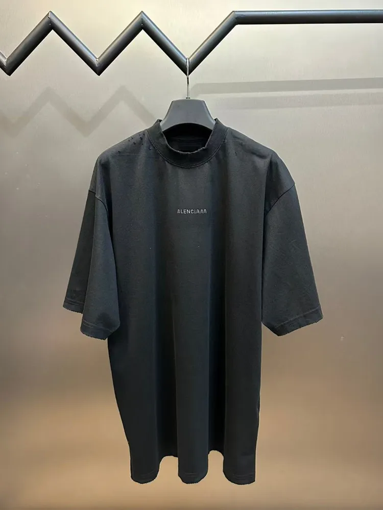 

Versatile ort Sve T-irt Paris Sle Rhinestone Letter Print ex Summer New Arrival Cotton Casual round Ne Tee