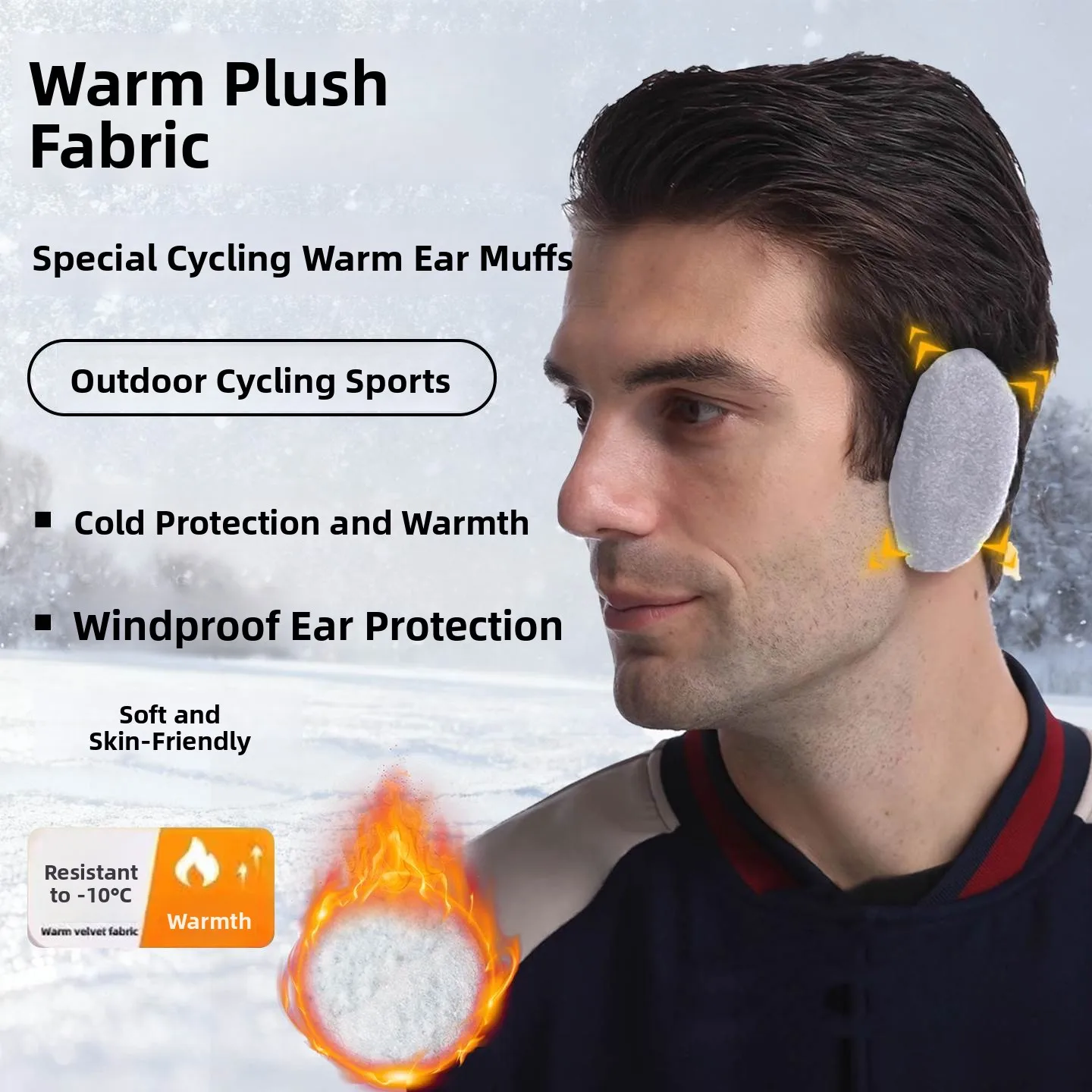 

Зимние амбушюры Thiened, мужские и женские теплые наушники, защитные наушники, ветрозащитные и термоудерживающие амбушюры