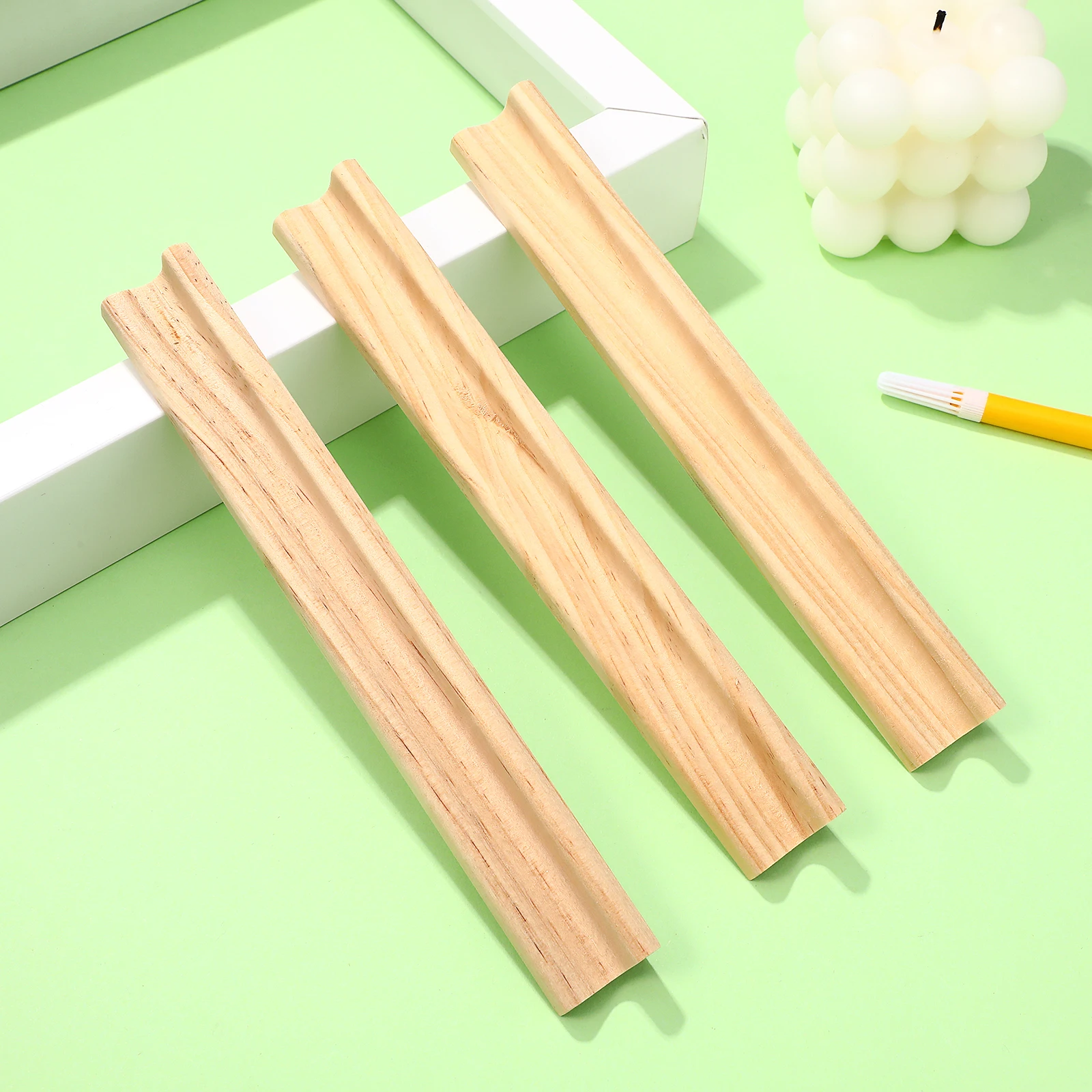

10 pcs Wooden Letter Tile Stands Premium Alphabet Tray Holder for Spelling Games Mahjong Replacement Burr-Free Lightweight