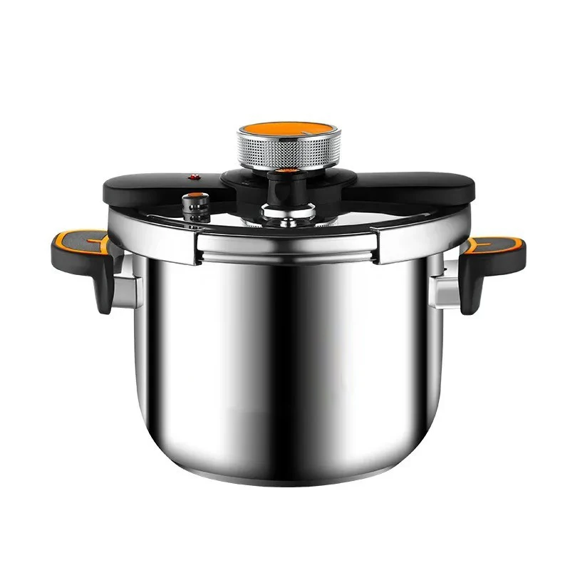 New Stainless Steel Pressure Cooker for Home Use - Small Size Explosion-Proof Pot Compatible with Gas & Induction Cooktops