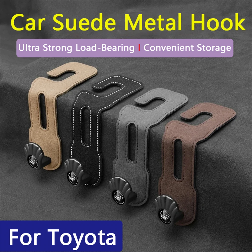 For Toyota Land Cruiser LC200 LC300 FJ20 70th Anniversary Car Seat Hook Hidden Suede Metal Hook Internal Seat Back Accessories