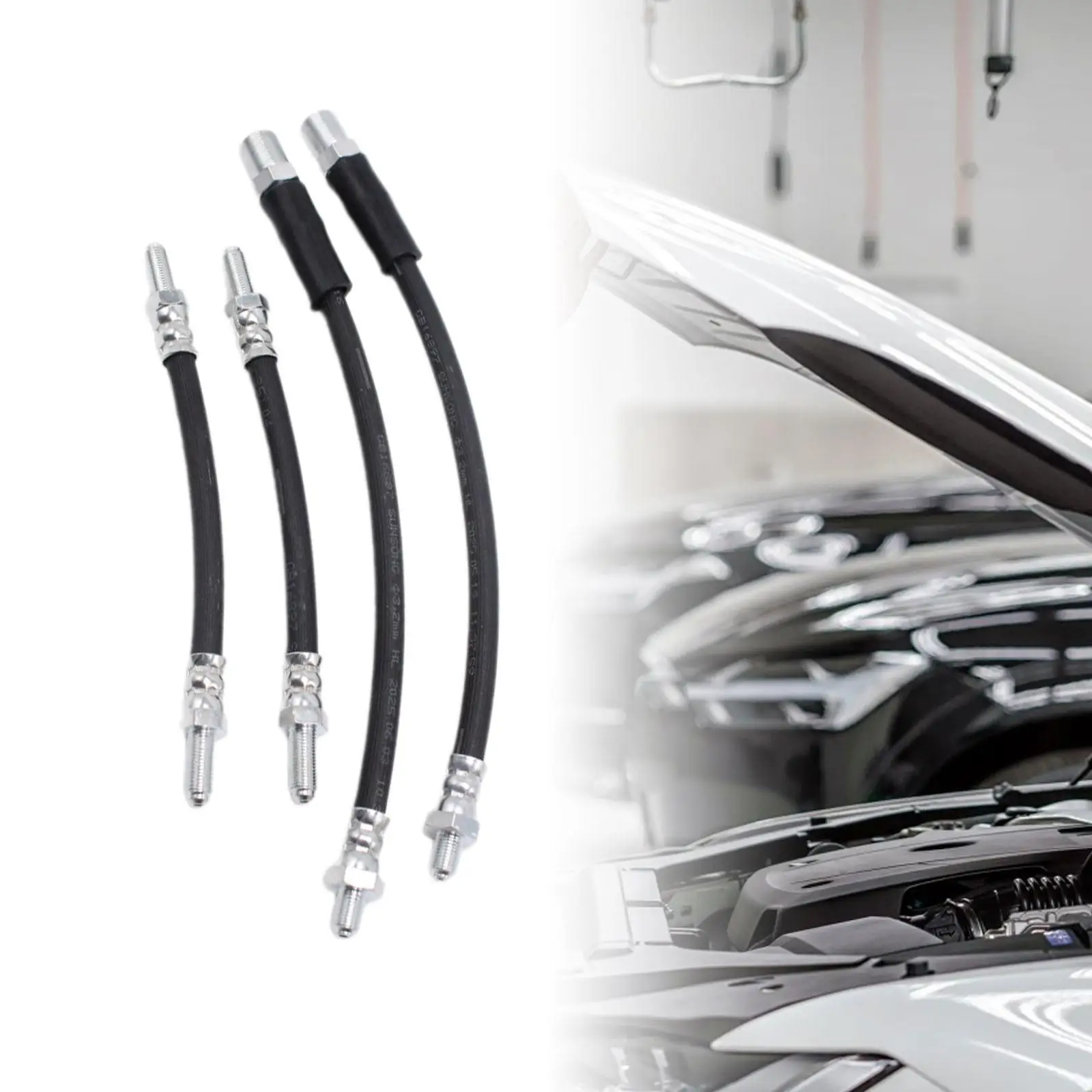 4x автомобильные тормозные шланги Gbh249, прямая замена премиум-класса, износостойкие, простая установка, комплект передних и задних тормозных трубок для