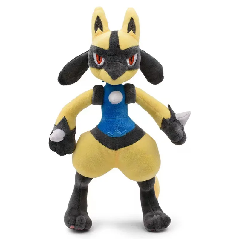 3Styles Pokemon Toys Cute Lucario Action Figures Collectible Ornament Doll Cartoon Soft Pillow Toy Kids Friends Birthday Gifts