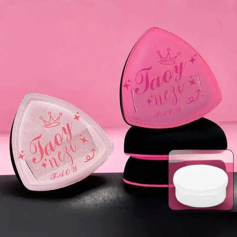 أسود الأناناس وسادة هوائية مسحوق نفخة سوبر لينة الجافة الرطب ثنائي الاستخدام السائل الأساس الجمال أداة ماكياج الإسفنج مع صندوق تخزين