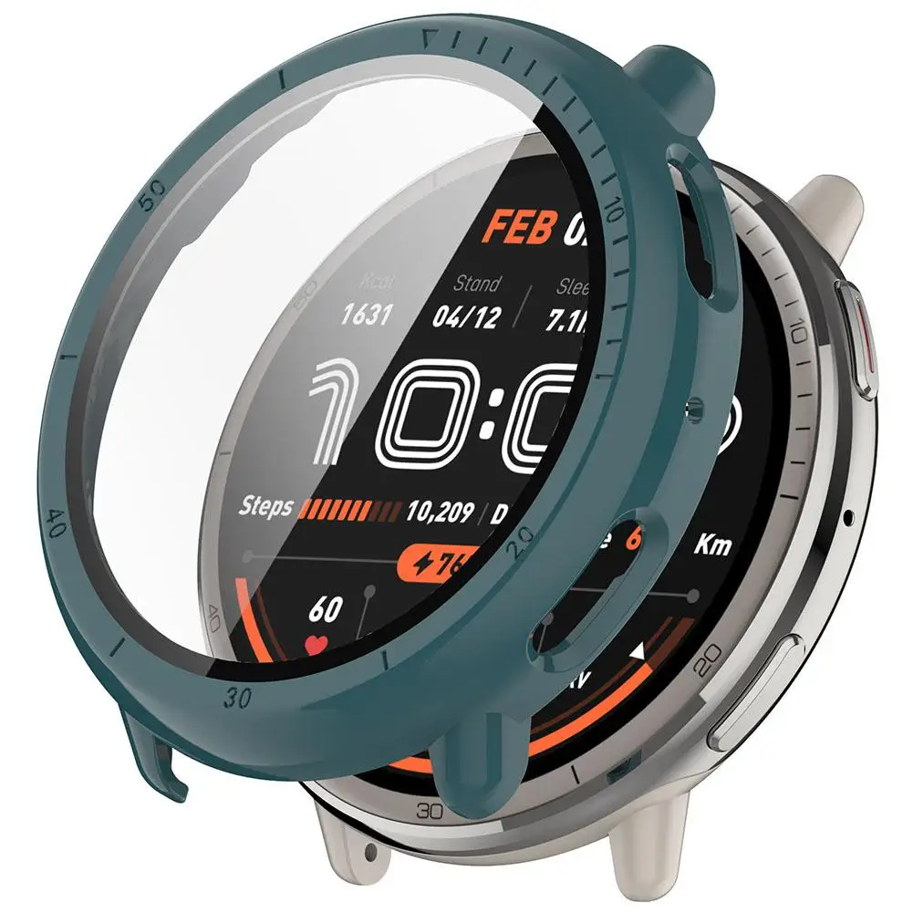 ل Amazfit Active2 قذيفة وغشاء حافظة متكاملة المضادة للخدش الغبار واقية للشاشة فيلم التغطية الكاملة الإطار قذيفة