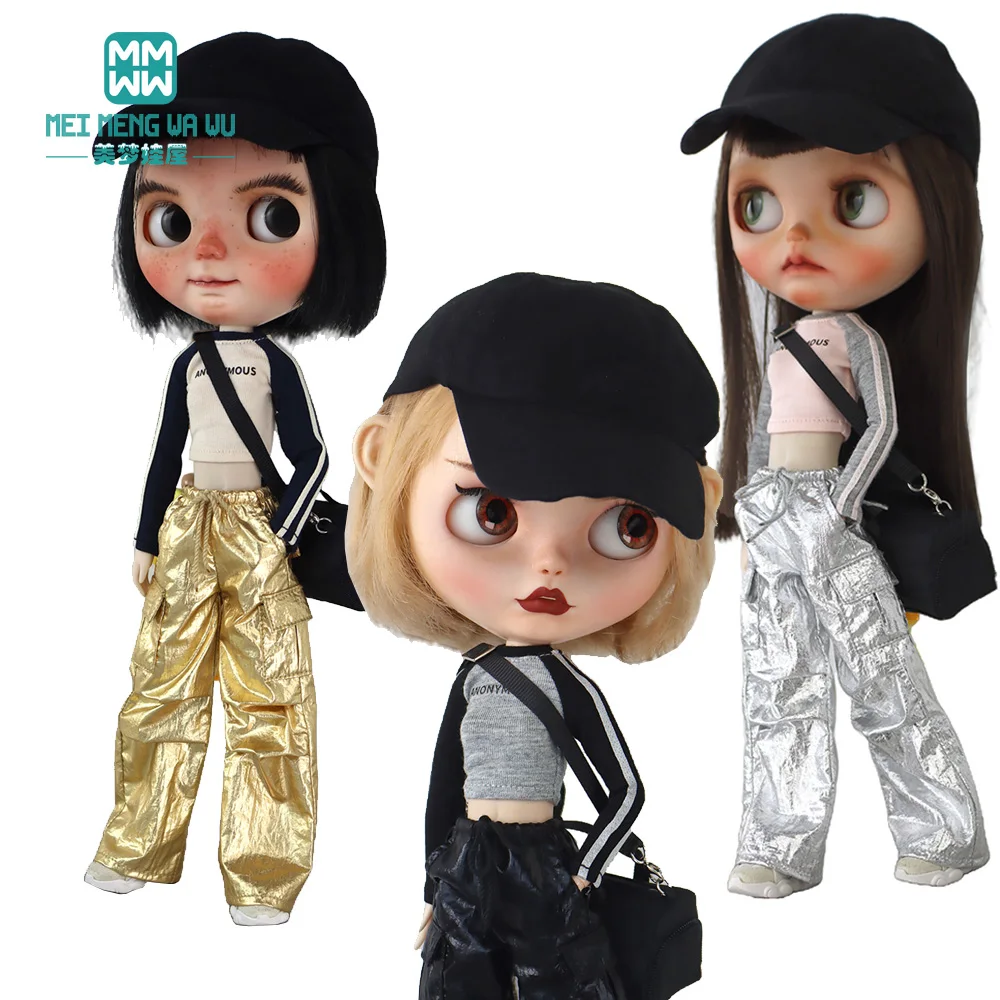 Fits 28cm Blyth Azone OB22 OB24 Doll Accessories Casual T-shirt, wide-leg pants Toys gift