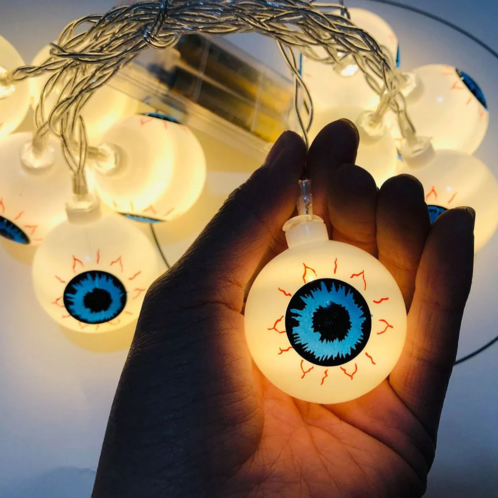 

1pc Halloween Eyeball Light String Decorative Lamp For Party Indoor Garden Horror Theme Props Gift Halloween Light String