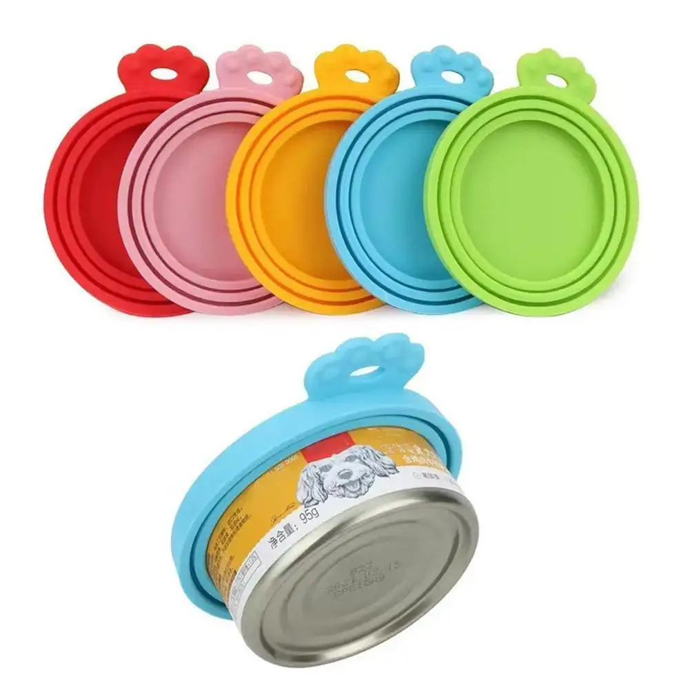 Silicone Canned Lid Sealed Feeders Food Can Lid For Puppy Dog Cat Storage Cap Reusable Cover Lid Health Pet Daily Supplies