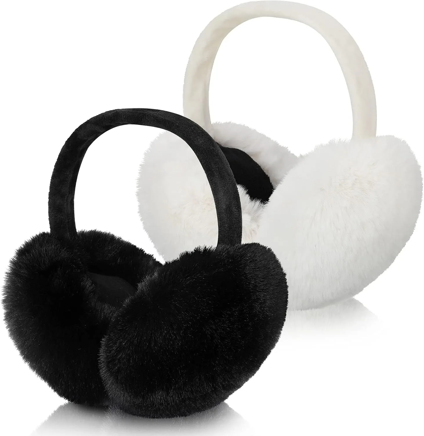 Men Women Portable Folding Winter Warm Skiing Earmuffs Fashion Solid Color Earflap Outdoor Cold Protection Soft Plush Ear Warmer