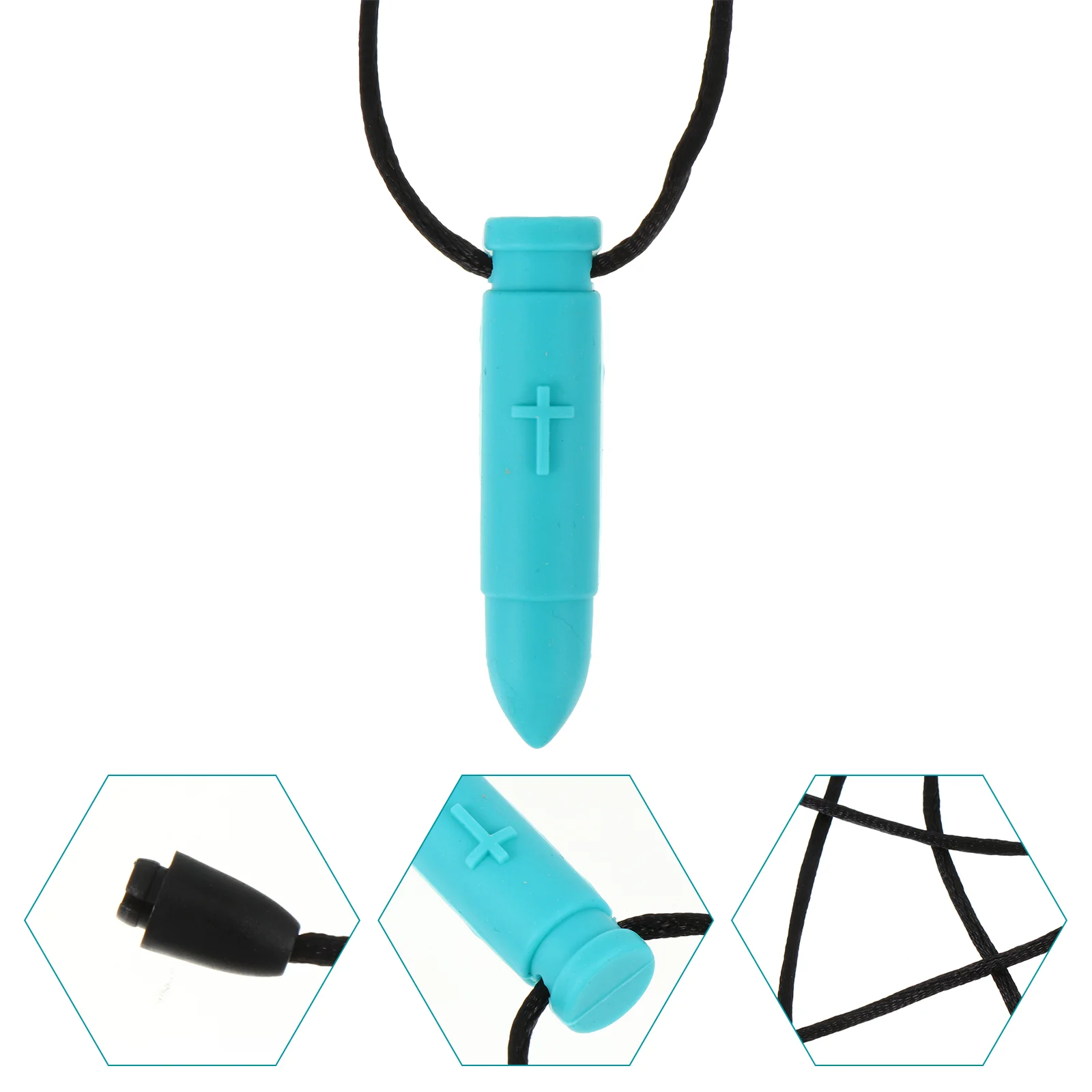 

Molar Teething Necklace Silicone Chew Pendant for Baby Toddler Sensory Necklace Molar Teether Stops Nail Biting Thumb Sucking