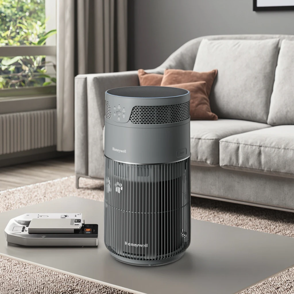 Esterilização e sucção capilar especialmente projetada para gatos Purificador de ar para animais de estimação Honeywell controlado por aplicativo