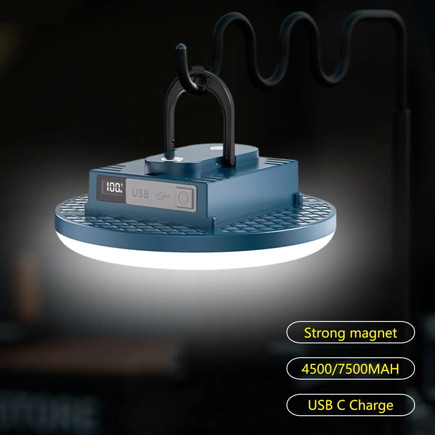 

100W/120W High Brightness LED Camping Lantern With Magnet 3 Lighting Modes Dual-Use Power Bank Hanging Lamp Emergency Lighting