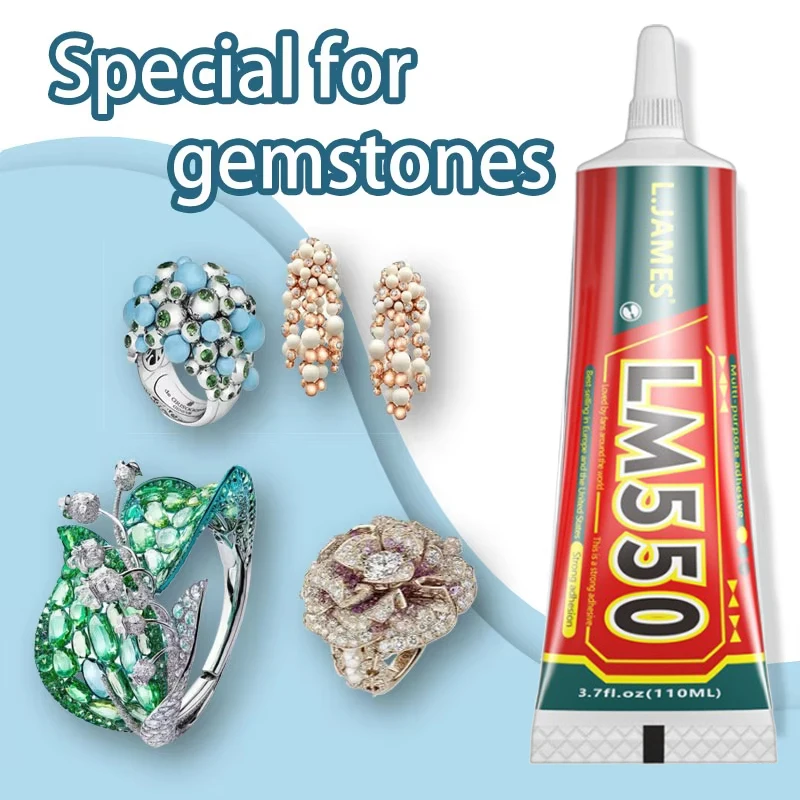 Klej precyzyjny LM550 z przezroczystym końcówką, uniwersalny klej do dżetów, biżuterii, rękodzieła, artykułów biurowych i szkolnych.