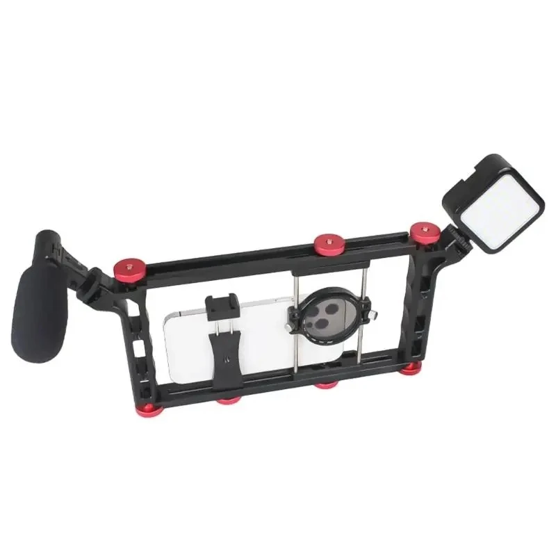 Universal Smartphone Video Cage, Durable Aluminum Alloy Rabbit Rig for Filmmaking Vlogging