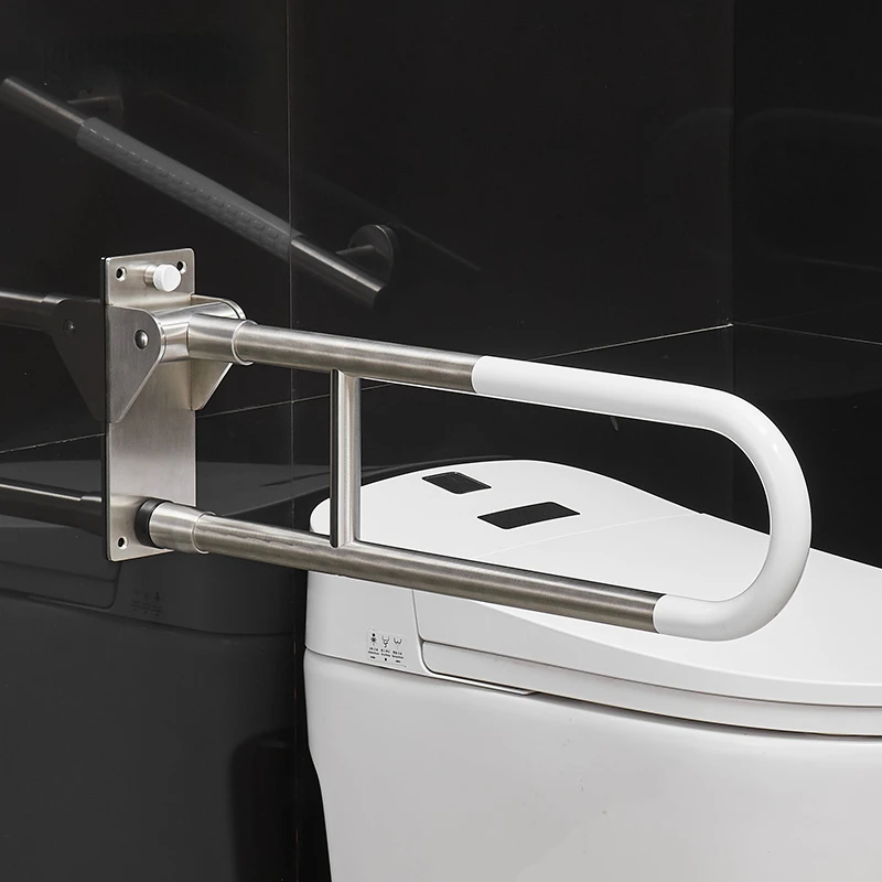 Folding Flip-up Disabled Safety Elderly Wall-Mounted Bathroom Help Stand up Toilet Toilet Armrest