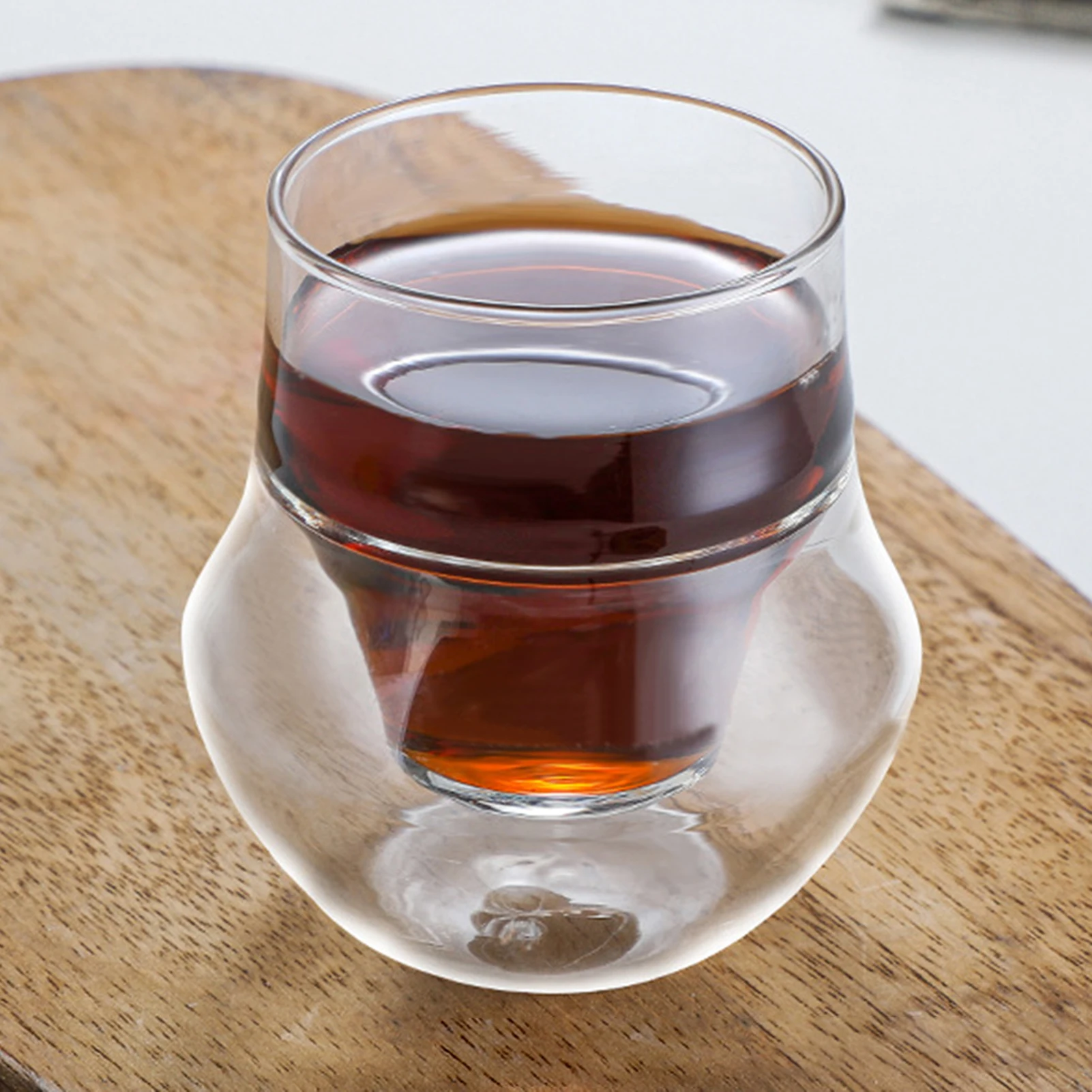 Double Wall Glass Espresso Cups Hanging Ear Espresso Coffee Cup Anti-scalding Milk Party Brandy Wine Teacup Clear Mug Gift