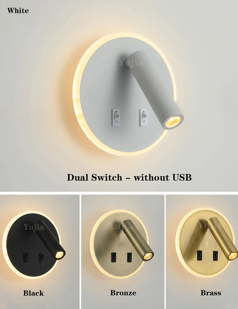 Imagem -04 - Moderno Versátil Led Wall Sconce Lamp Portas Usb Duplas Luzes de Leitura Laterais Ajustáveis para Quartos Modernos Studio Hotels