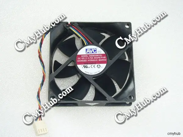 

Для AVC DS08025R12U DC12V 0,70A P140 8025 8 см 80 мм 80X80X25 мм 4-контактный охлаждающий вентилятор DS08025R12U