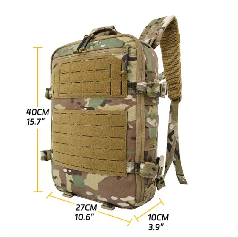 حقيبة ظهر تكتيكية من النايلون 1000D يمكن توصيلها بالسترات التكتيكية