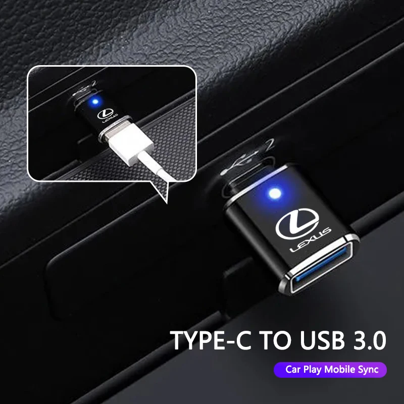 Адаптер типа C к USB 3.0 OTG Разъем типа C OTG Conventer для Lexus Fsport GX470 RX330 IS250 LX570 LX600 Ct200h RX350 Адаптер типа C к USB 3.0 OTG Разъем типа C OTG Conventer для Lexus Fsport GX470 RX330 IS250 LX570 LX600 Ct200h RX350