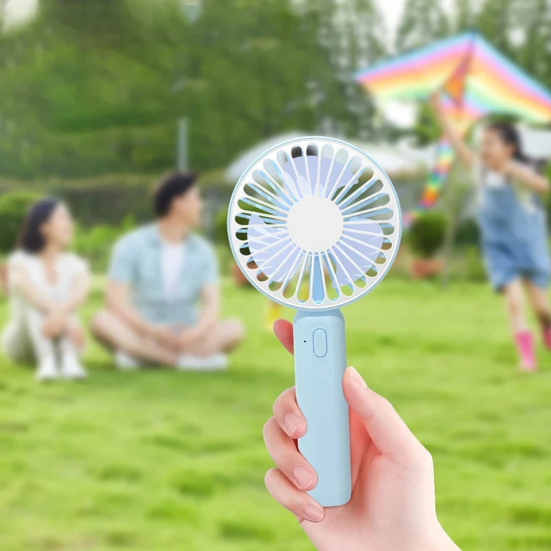 Mini ventilador eléctrico de mano para una sola persona, recargable por USB, portátil, pequeño, lindo, de alta belleza, para el hogar, refrigeración