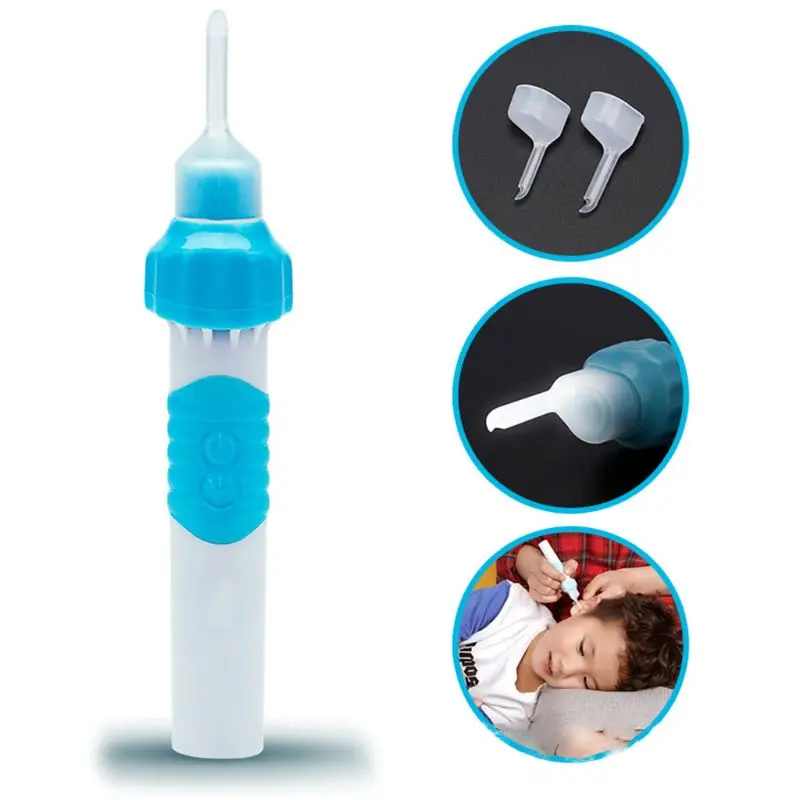 

Safety Electric Cordless Vacuum Earwax Remover Ear Wax Removal Cleaner Painless Cleaning Tool with LED Light Powerful for