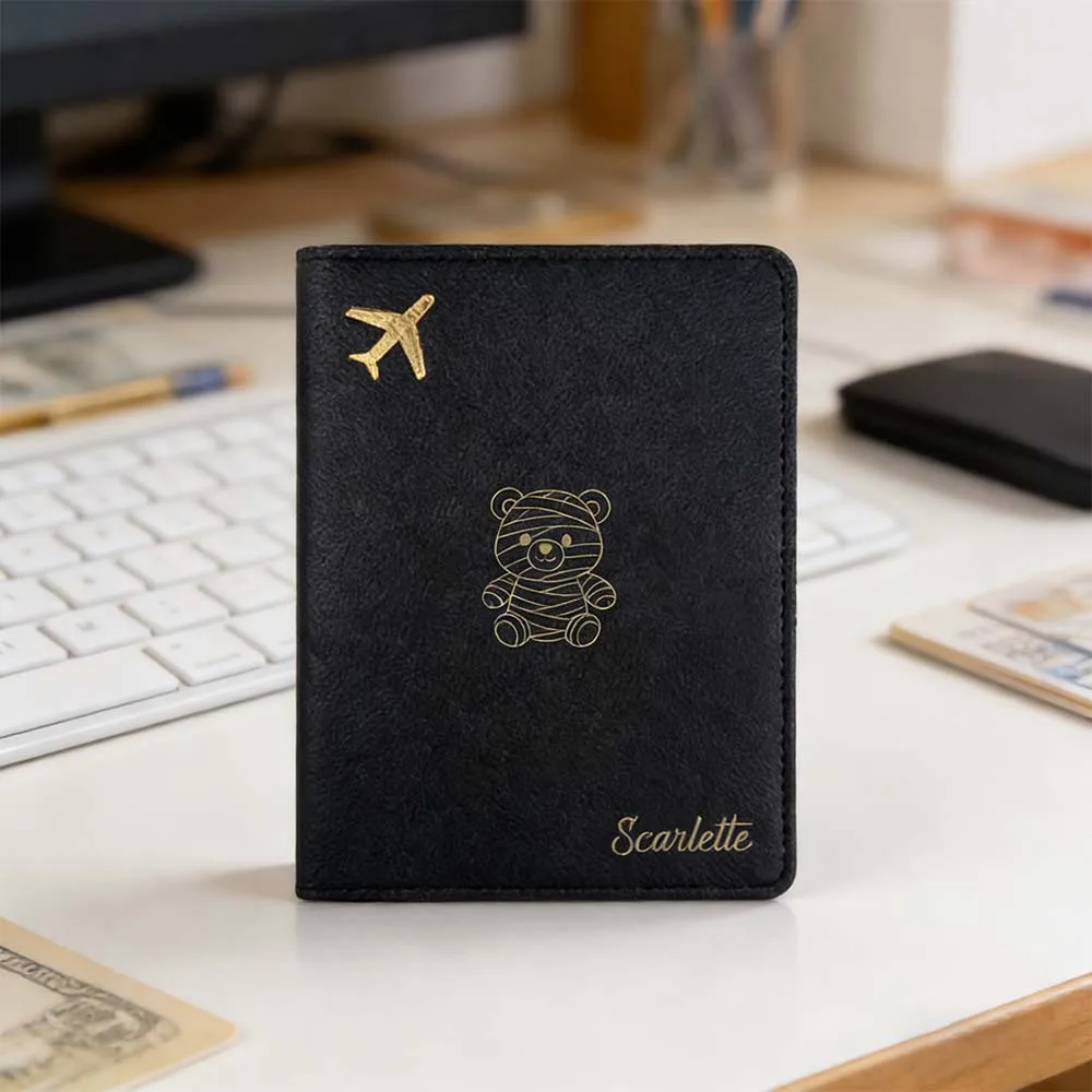 

Персонализированная обложка для паспорта с именем, подарок для пары, кожаный органайзер для паспорта, индивидуальный дизайн, 1 шт.