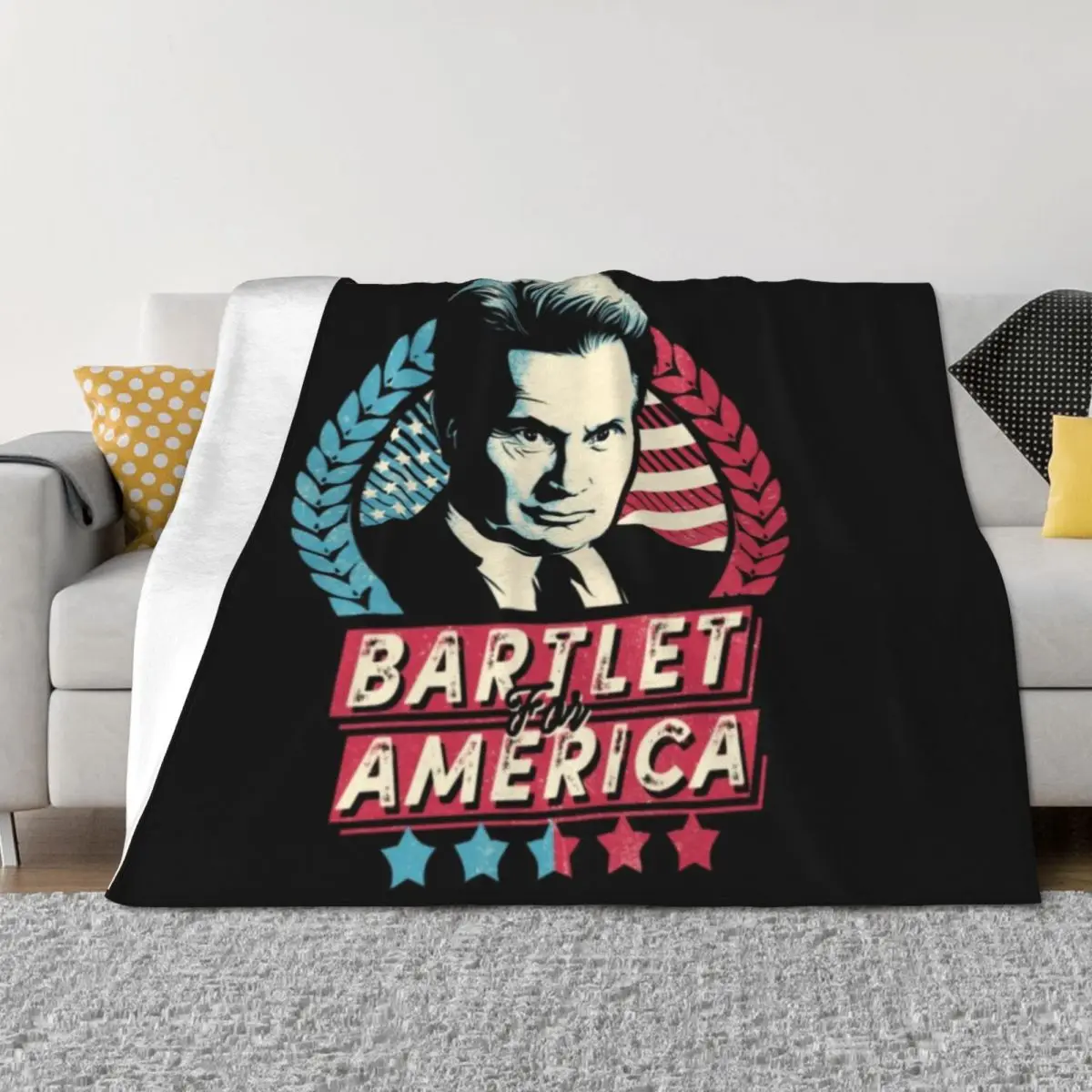 Camiseta The West WingBartlet for America, manta para sofá cama, camas suaves rellenas, mantas polares