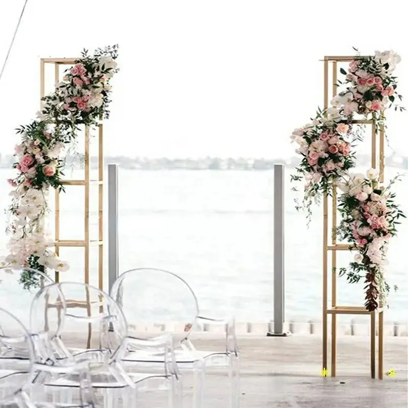 

Stainless Steel Pillar Rack Candle Bouquet Centerpieces Flowers Crafts Foods Drinking Stand Wedding Favors Gifts Display Shelf