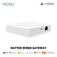 MOES Tuya Zigbee Matter Thread Gateway Smart Home Bridge Matter Hub Support Voice Control Siri Homekit Smartthings Google Alexa