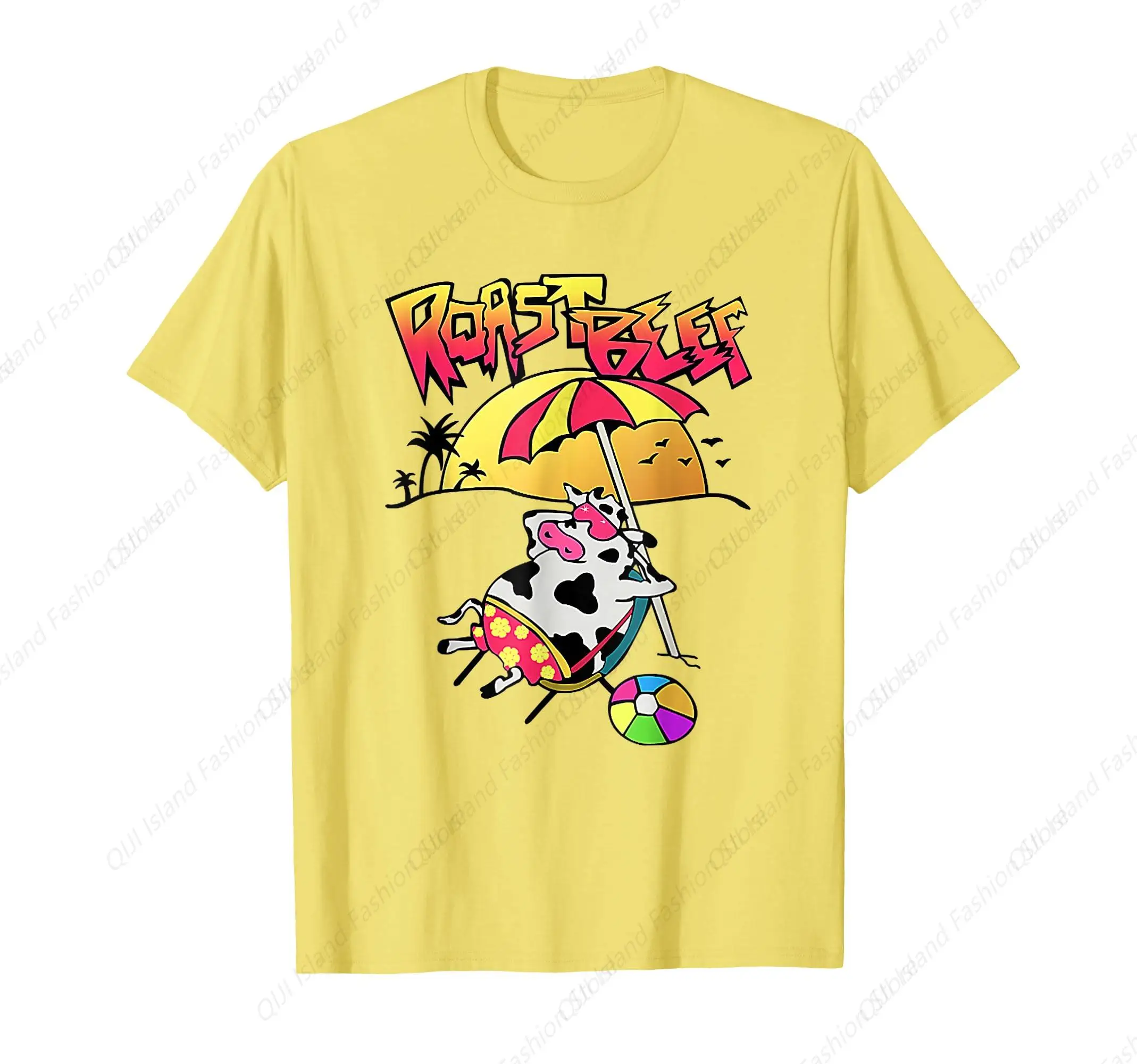 

Roast Beef Cow On Beach Vacation Sun Tan Men Women T-Shirt