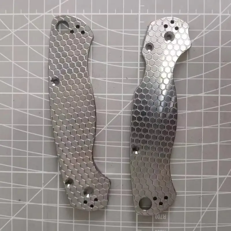 1 Pair Custom Made DIY Titanium Alloy Knife Handle Scales for Spyderco Paramilitary C81