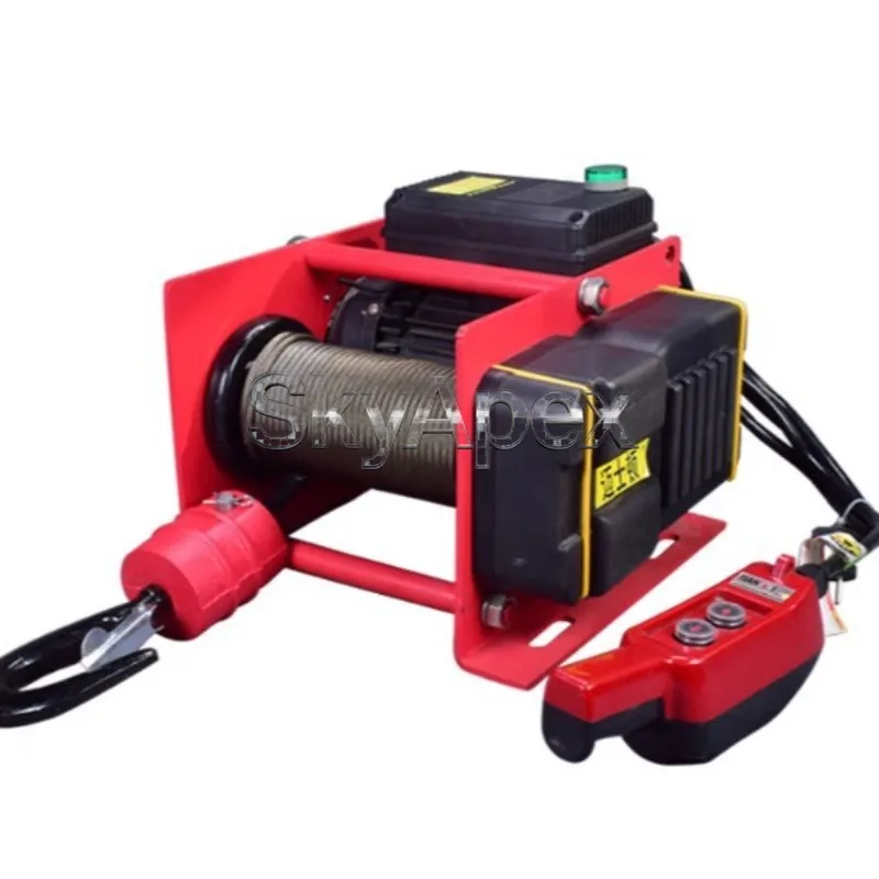 Wholesale Electric Winch Micro Lifting Hoist 220V Household Small Crane Mini Electric Winch For Home Construction Lifting Work