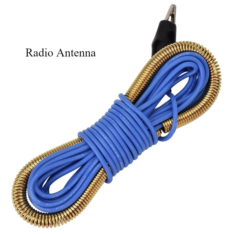 Shortwave FM Universal Soft Antenna Radio Signal Enhancement Antenna Copper Core External Antenna Clamp Type 3m/5m Cable Length