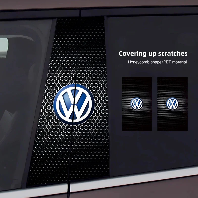 

Автомобильные декоративные аксессуары, наклейка на центральную колонку окна для Volkswagen VW Golf mk5 Passat Scirocco Polo Jetta GTE GTI Tiguan CC