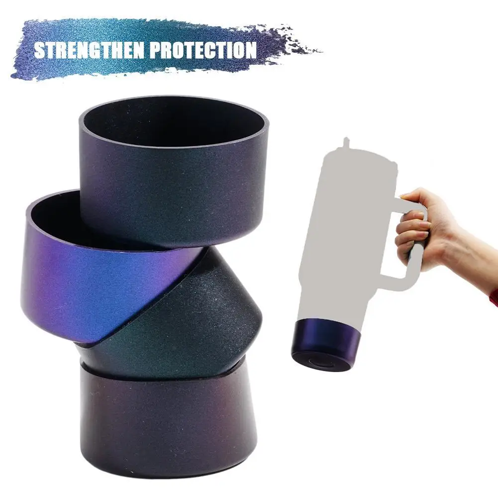 For Stanley Quencher Tumbler 20-40 Oz Ombre Color Matte Silicone Cup Protective Boot Anti-Slip Base Case Protector Bottom Sleeve