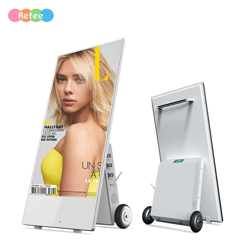 43 Inch Outdoor Waterproof Android Foldable Portable Advertising Battery Powered Digital Signage Lcd Poster Screen Display