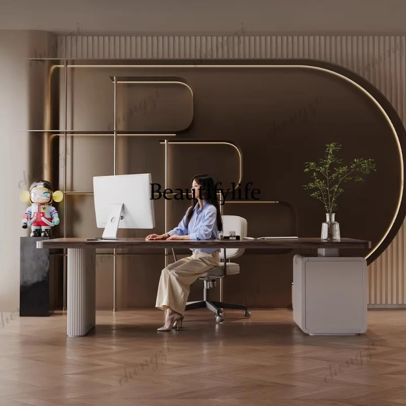 Modern Simple Solid Wood Executive Desk Business Negotiation Computer Desk Workbench Premium Office Furniture escritorio