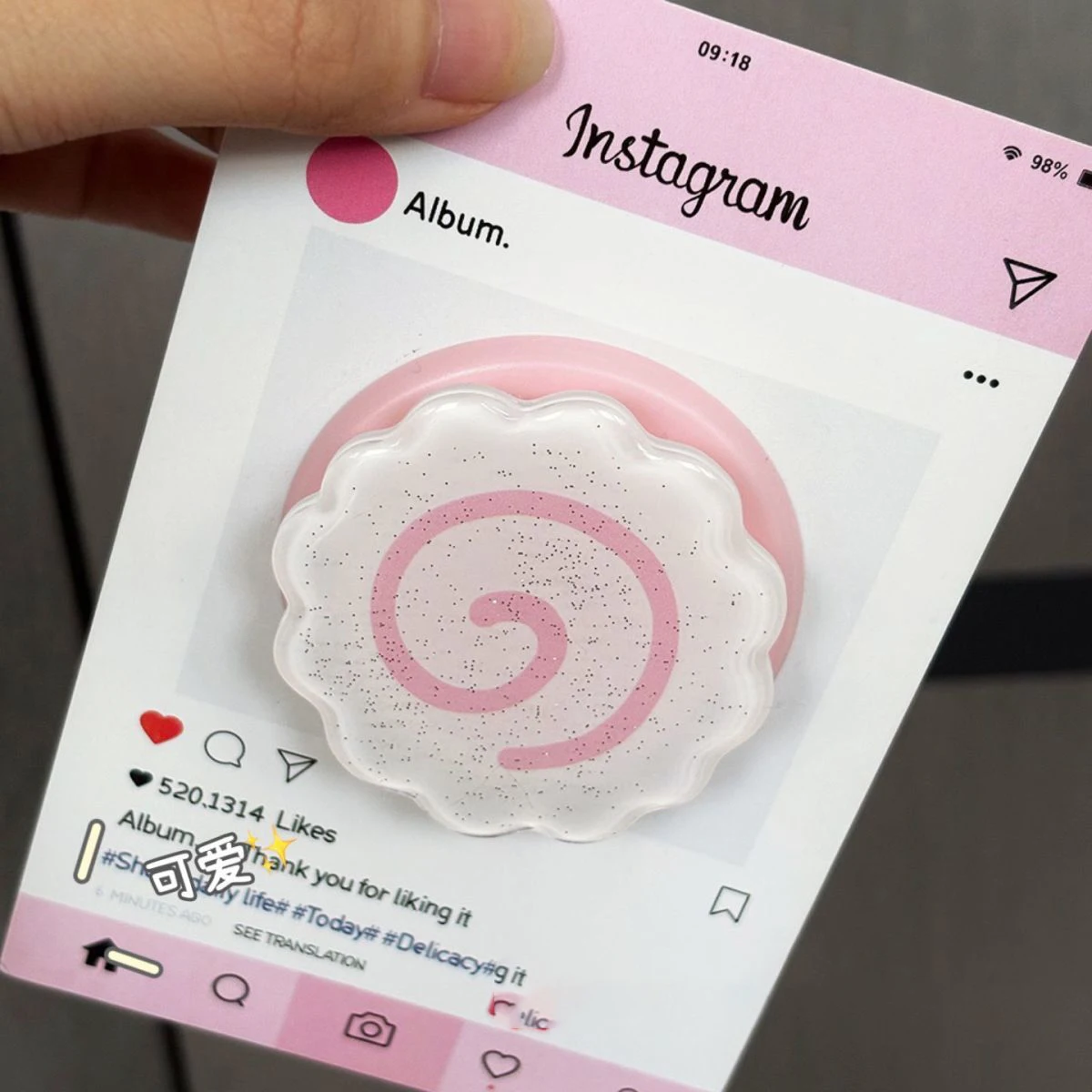 Korean Cute 3D Fish Cake Magnetic Bracket Phone Ring Bracket iPhone 16 Girl Bracket - view 5