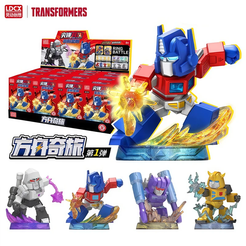LDCX Transformers Originales Top Fight Optimus Prime Megatron Soundwave Autobots Decepticons Figuras de Acción Juguete Mini Modelo Regalo