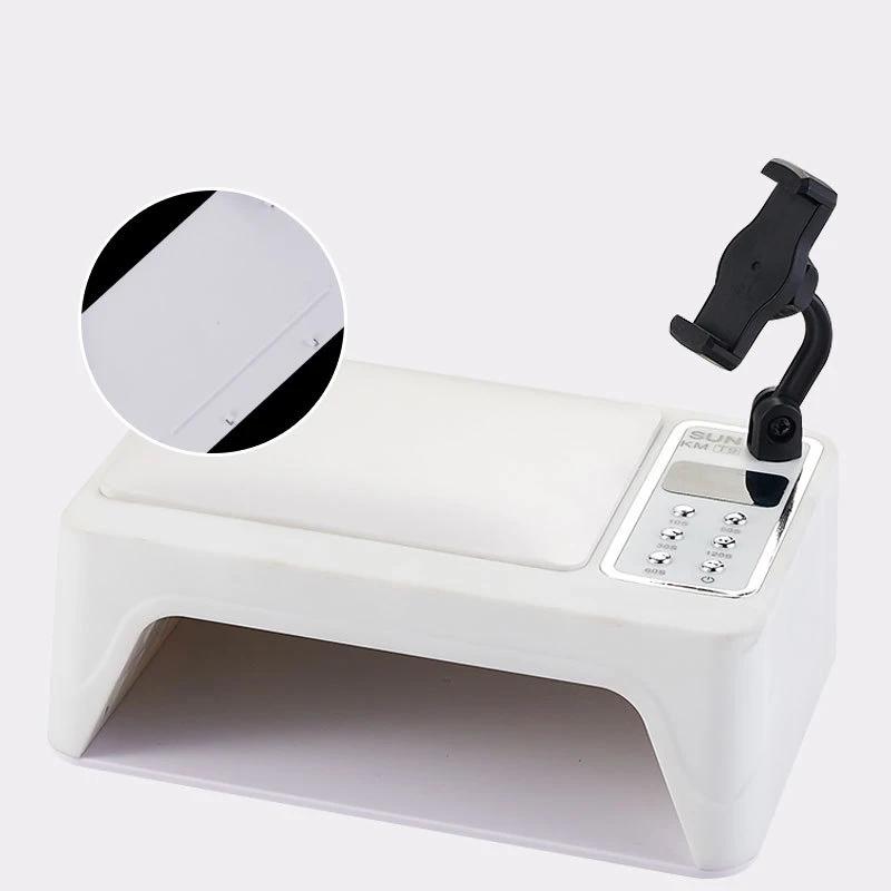 96W LED UV Nail Lamp With Hand Pillow Mobile Phone Holder Nail Polish Dryer For Two Hands Lamp For Professional Manicure 2023